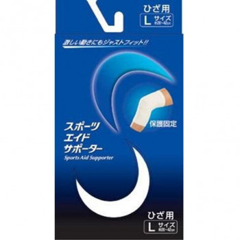 ピバンナー　スポーツエイドサポーター　ホワイト　ひざ　L