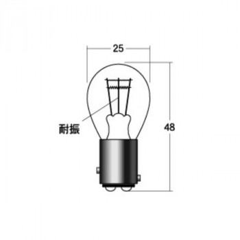 M＆Hマツシマ　白熱電球(1個入)  12v23/8w HD  S25 BAY15D　1P3410H