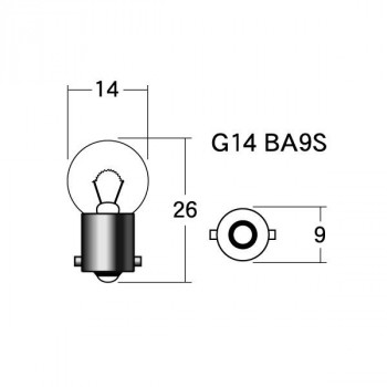 M＆Hマツシマ　白熱電球(2個入)  12v6w  G14 BA9S　A7512