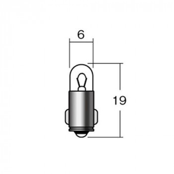 M＆Hマツシマ　白熱電球(2個入)  6v1.5w  T6.5 BA7S  パープル  A7603 PP