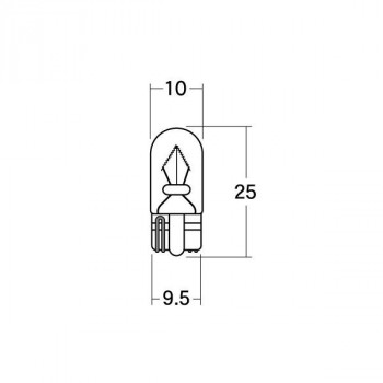 M＆Hマツシマ　白熱電球(2個入)  12v5w  T10WB 中　AWB15