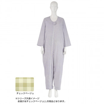 フドーねまきB 厚手 チェックベージュ LL 106895