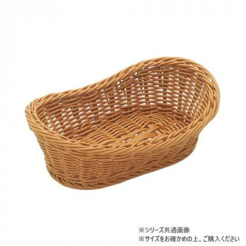 萬洋(まんよう) 樹脂バスケット舟型小(茶) 91-011B