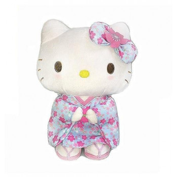 サンリオ ハローキティ 桜着物シリーズ 水色 ぬいぐるみ Sサイズ 098467-17