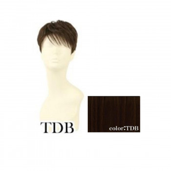 プリシラ  男性用5分ウィッグ ボリュームショート 耐熱 ダークブラウン GB-23-TDB