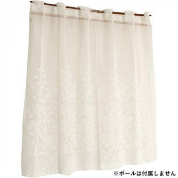 Arie(アーリエ) カフェカーテン フラワー 100×90 W  746724100090001