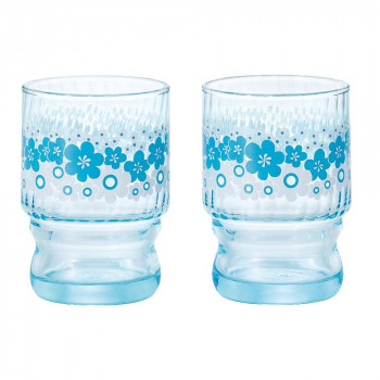 アデリアレトロ 水飲みコップ ペア 花の輪 S6349
