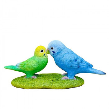 レジン セキセイインコのキス 73458