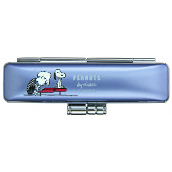 SNOOPY　スヌーピー　印鑑ケース　ネオメタリックケース　ブルー　TSK-42034