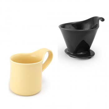 ZERO JAPAN(ゼロジャパン) ドリッパー＆カフェマグセット ドリッパートレイ付 DMZ-16 BK/BA