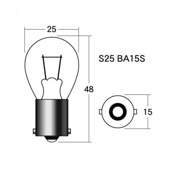 M＆Hマツシマ　白熱電球(1個入)  12v23w  S25 BA15S  オレンジ  1P3105 OR