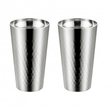 燕熟の技 チタン二重タンブラー240ml 2P(ミラー仕上げ) EJA-3000