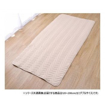 ベッドパッド 防ダニ 四隅ゴムバンド付き セミダブル 120×200cm 1587149