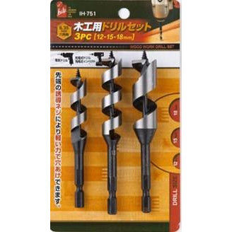 iHelp(アイヘルプ) IH　木工用ドリルセット3PC　IH-751