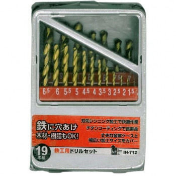 iHelp(アイヘルプ) IH鉄工用ドリルセット19PC　IH-712
