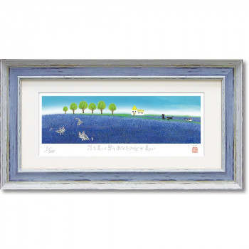 ユーパワー 糸井忠晴 版画「ラベンダー畑2」  IT-05212