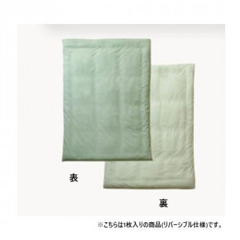 リバーシブル 掛け布団カバー シングルロング 約150×210cm グリーン/ライトグリーン 9803031