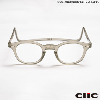 オーケー光学　老眼鏡クリックリーダー  ヴィンテージ  VGR  クリアグレー+2.00