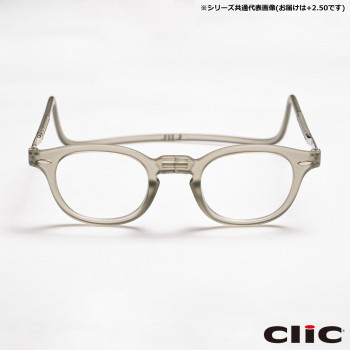 オーケー光学　老眼鏡クリックリーダー  ヴィンテージ  VGR  クリアグレー+2.50