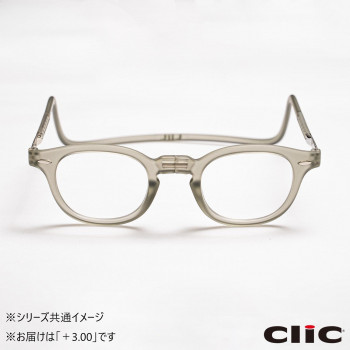 オーケー光学　老眼鏡クリックリーダー  ヴィンテージ  VGR  クリアグレー+3.00