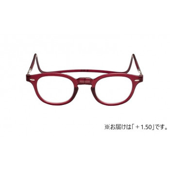 オーケー光学　老眼鏡クリックリーダー  ヴィンテージ  VWR  ボルドー+1.50