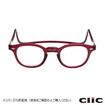 オーケー光学　老眼鏡クリックリーダー  ヴィンテージ  VWR  ボルドー+3.00