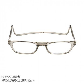 オーケー光学　老眼鏡クリックリーダー  レギュラー  GR  クリアグレー+3.50