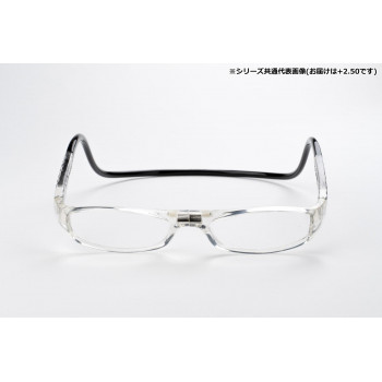 オーケー光学　老眼鏡クリックリーダー  ユーロ  EBC  ブラック＆クリアー+2.50