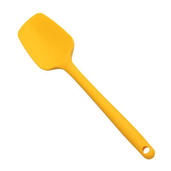 ユーロキッチン eurokitchen 一体型スプーンスパチュラ シリコンへら 黄