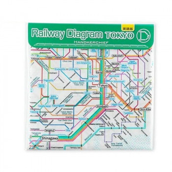 東京カートグラフィック 鉄道路線図 ハンカチ首都圏英語 RHSE