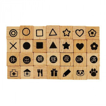 こどものかお プチ文字スタンプセット 1228-021