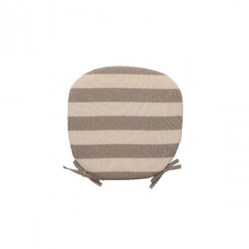 クッションシート 日本製 綿100％ ボーダー 約43×43cm ベージュ 1210880020301