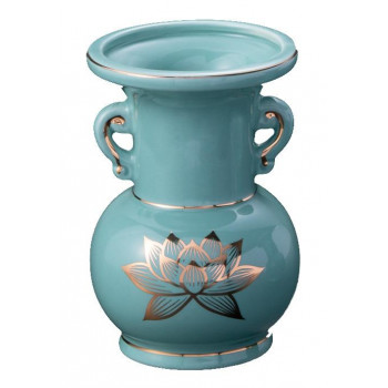 ナカムラ商事　仏具用品　青磁金ハス仏花3.5寸(中)