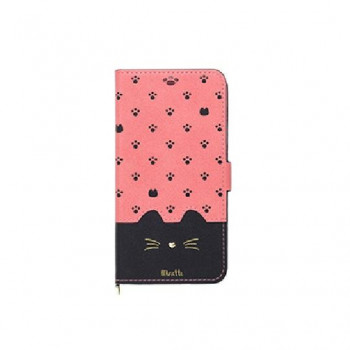 Minette iPhoneSE(第2、第3世代)/8/7/6s/6兼用手帳型ケース iP7-MIN07ピンクブラック