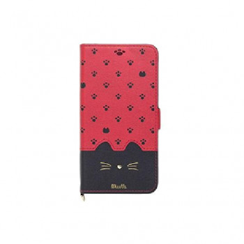 Minette iPhoneSE(第2、第3世代)/8/7/6s/6兼用手帳型ケース iP7-MIN08レッドブラック