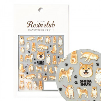レジンクラブ　レジンシール　柴犬(両面印刷)　RC-SHI-101