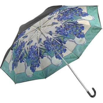 ユーパワー 名画折りたたみ傘 晴雨兼用 ゴッホ 「アイリスの花瓶」 AU-02527