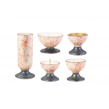 彩花五具足 有田焼 雅桜ピンク 326200009v072