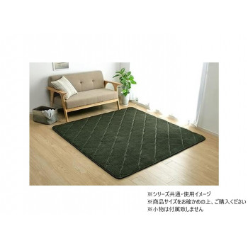 ラグ コーデュロイ 無地 約185×240cm 約3畳 こたつ敷布団 グリーン 1290970125601