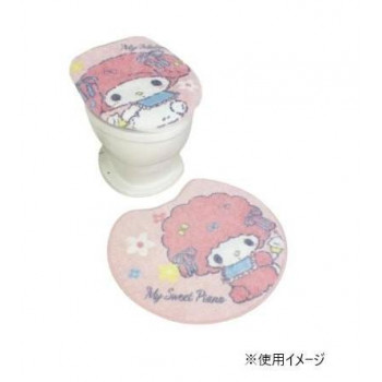 トイレ2点セット(洗浄・暖房便座用フタカバー＆トイレマット) サンリオ マイメロディ SB-640-S