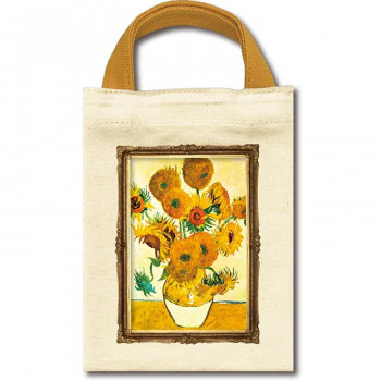 名画コットンミニバッグ ゴッホ「ひまわり」 AB-00702