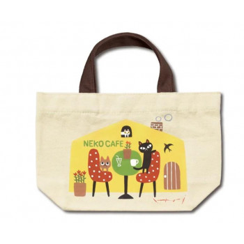 糸井忠晴 コットン ランチバッグ「NEKO CAFE」 IT-01033