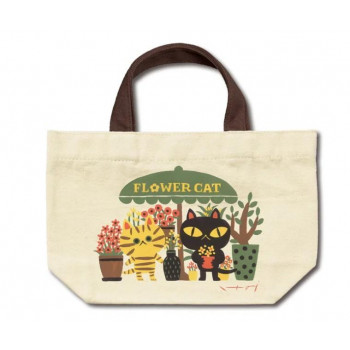 糸井忠晴 コットン ランチバッグ「FLOWER CAT」 IT-01034