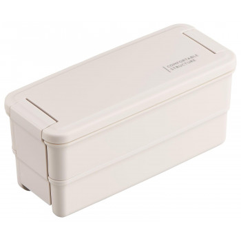 オーエスケー コンフォータブル ランチボックス二段(仕切付) グレー PCW-650D