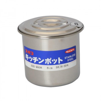 スギコ 18-8目盛付深型キッチンポット(手無)  SH-4608  SA0663