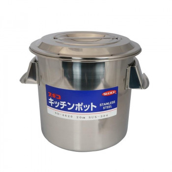 スギコ 18-8目盛付深型キッチンポット(手付)  SH-4620  SA0670