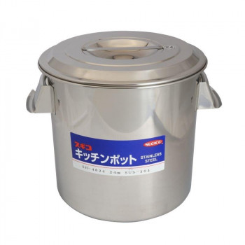 スギコ 18-8目盛付深型キッチンポット(手付)  SH-4624  SA0672