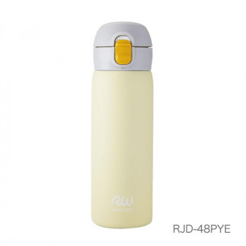 ReachWil魔法瓶 ステンレス製ワンタッチマグボトル　480ml パステルイエロー RJD-48PYE