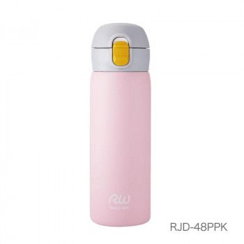 ReachWil魔法瓶 ステンレス製ワンタッチマグボトル　480ml パステルピンク RJD-48PPK