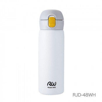 ReachWil魔法瓶 ステンレス製ワンタッチマグボトル　480ml ホワイト RJD-48WH